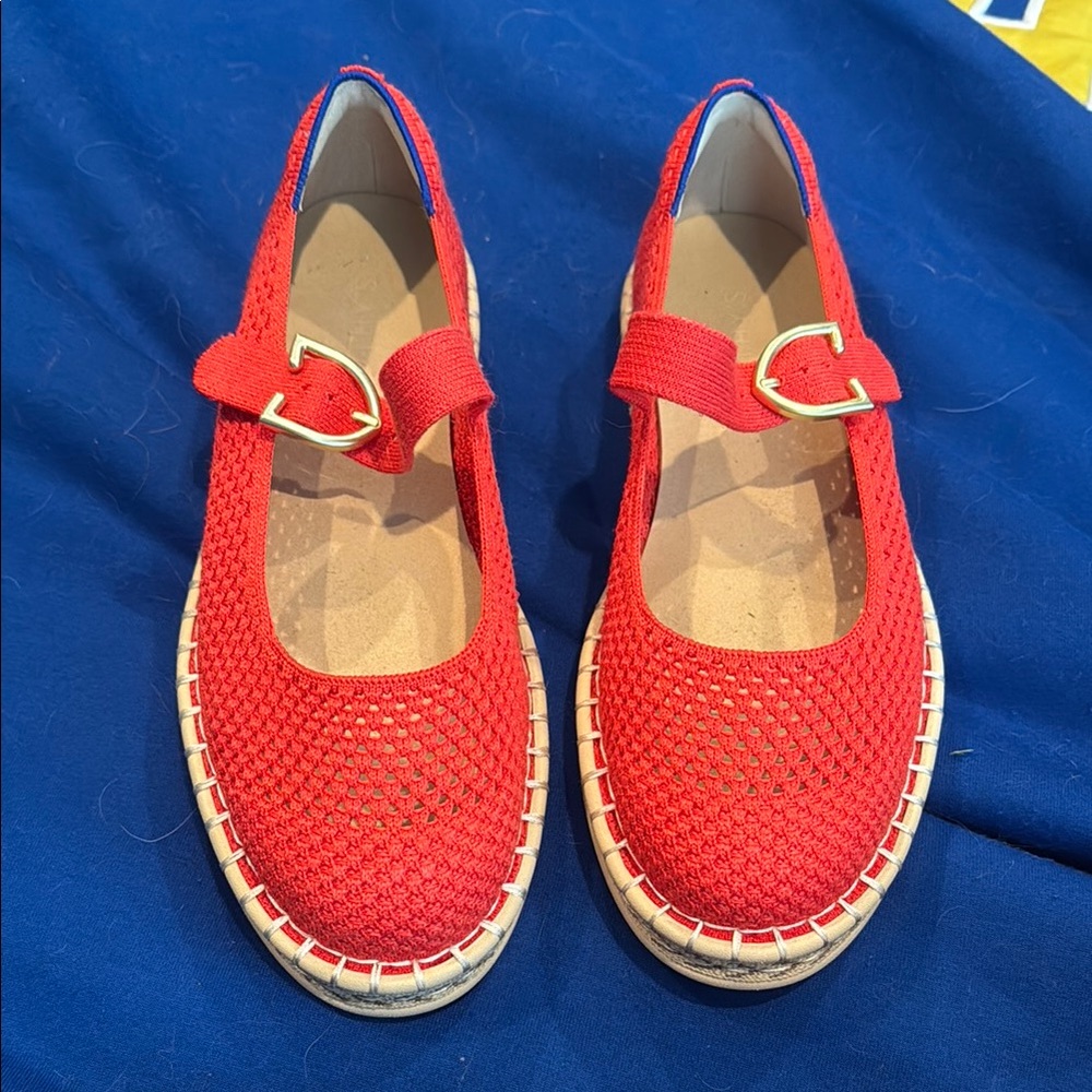 Rothy's Red Espadrille Flats